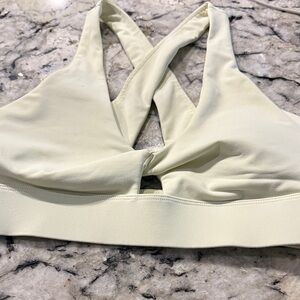 Fabletics Light Cream Sports Bra